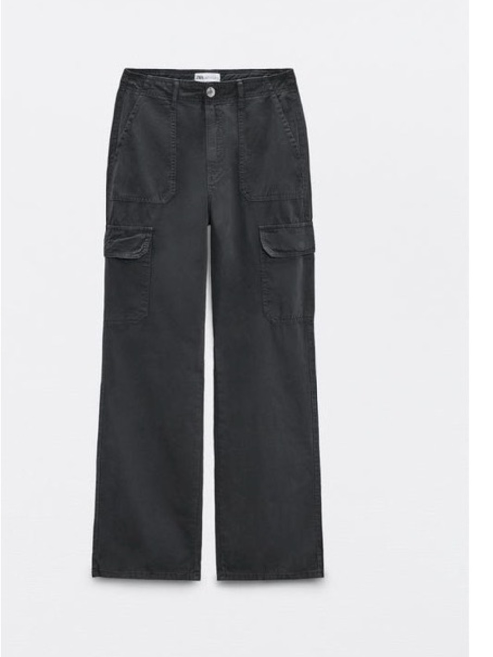 Zara Charcoal Gray Cargo Pants